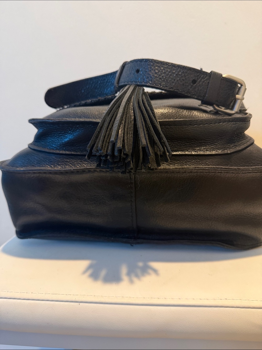 Patricia Nash Black Leather Camila Handbag with Tassel - Picture 4 of 9